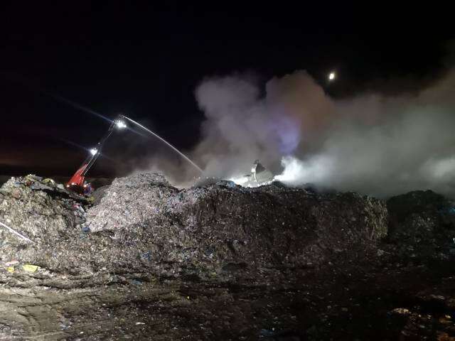 Požar deponije v Krškem